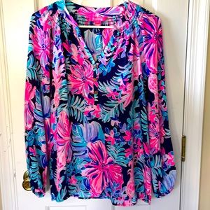 Lilly Pulitzer silk Elsa top. Size S
